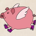 thumbnail image 2 of CafePress - Flying Pig With Sneakers Tote Bag - Unisex Canvas Tote Bag, Beige, 1-Piece, 2 of 7