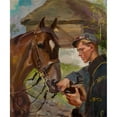 thumbnail image 3 of Wojciech Kossak 12x14 Black Modern Framed Museum Art Print Titled - Uhlan at a Horse (1925-1930), 3 of 5
