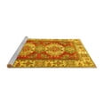 thumbnail image 2 of Ahgly Company Machine Washable Indoor Square Persian Yellow Traditional Area Rugs, 5' Square, 2 of 4