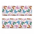 thumbnail image 2 of Butterfly Bench Cushion Set of 2, Floral Arrangement with Vibrant Colored Butterflies with Design Elements, Standard Size Foam Pad and Decorative Cover, Multicolor, by Ambesonne, 2 of 4