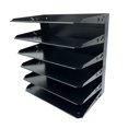 thumbnail image 1 of Huron Desktop Horizontal 6-Slot Legal File Organizer, Black Steel, 1 of 4