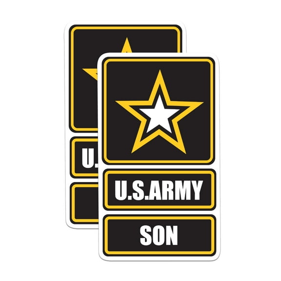 (2 Pack) US Army Son Stickers - United States Military - 5 Inches On Longest Side - Premium Vinyl - for Cars, Skateboards, Laptops - Made in USA - BMCS1185