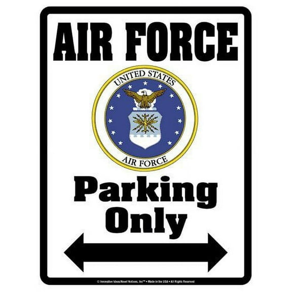 Parking Only Sign - AIR FORCE - Laminated - Individual Package - 8.5" x 11"