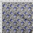 thumbnail image 4 of oneOone Polyester Spandex Medium Blue Fabric Retirement Party Celebration Retired Invite Cards Retro Floral Dress Material Fabric Print Fabric By The Yard 56 Inch Wide, 4 of 5