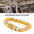 thumbnail image 3 of Auto Locking Climbing Clip, Rock Climbing Safety Lock Strong Load Bearing  for Caving Purple,Gold,Green,Blue, 3 of 7