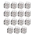 thumbnail image 1 of PCB USB Connector Type-A Dual Port Female Jack Horizontal 11.5mm Curled Edge 15pcs, 1 of 4