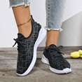 thumbnail image 2 of Rokment Graphic Walking Running Shoes for Women Men Unisex Lightweight Breathable Mesh Memory Foam Orthopedic Nursing Work Flat Sneakers Black Size 7.5, 2 of 7