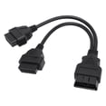 thumbnail image 1 of Câble d'Extension OBD, Câble d'Extension de Diagnostic Mâle à Double Femelle Plug and Play Haute Résistance pour Véhicules Interface OBD2, 1 of 7