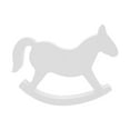 thumbnail image 1 of Siruishop Wooden Rocking Horse Table Decoration Ornament for Desktop Living Room Table, 1 of 8