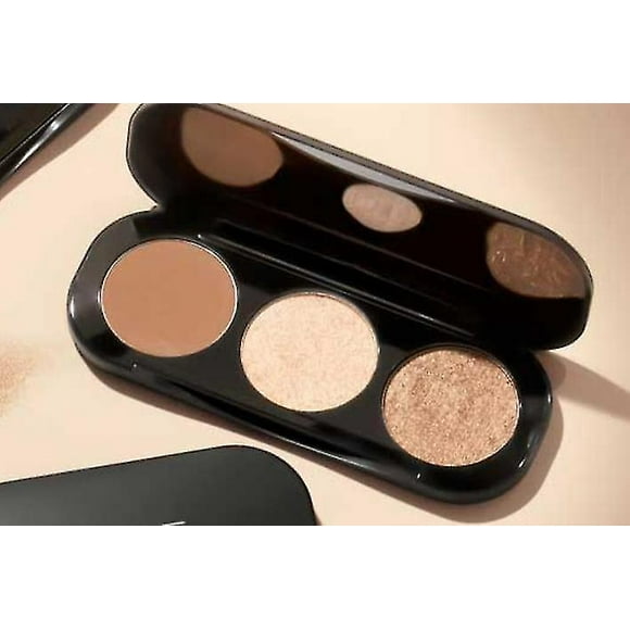 Paleta de maquillaje 3 en 1 para rubor, iluminador y bronceador HUOGUO