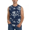 thumbnail image 2 of Goofa Dragon Printed Men's Sleeveless T-Shirt - Athletic Gym Workout Tank Top for Men - Moisture-Wicking, UPF 30+ Quick-Dry Muscle Tee-, 2 of 8
