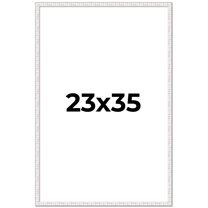 23x35 Frame White Real Wood Picture Frame Width 0.75 inches | Interior Frame Depth 0.5 inches |