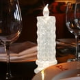 thumbnail image 4 of Bougie Réaliste Conduit Lumière Sans Flamme Rose Conception Réfraction Bougie LED Lampe, 4 of 9