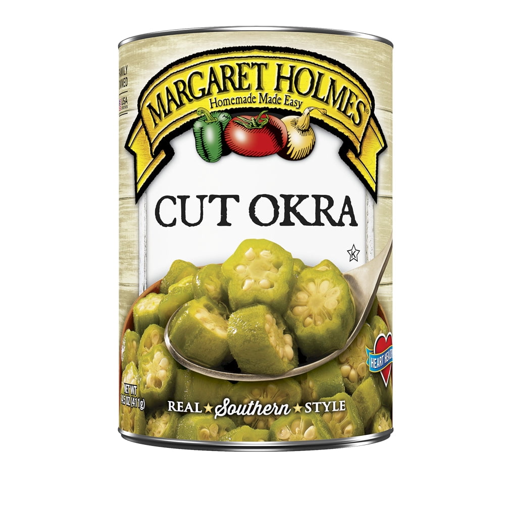 Margaret Holmes Canned Cut Okra, 14.5 Oz