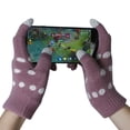 thumbnail image 4 of EvridWear Women Girls 3 in 1 Touchscreen Fall Winter Gloves Set (One Size, Dot, Morandi Pink), 4 of 6