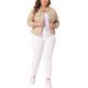 thumbnail image 2 of Chaquetas de mezclilla de mujer de tallas grandes Agnes Orinda, de manga larga, con bolsillos, 1X caqui, 2 of 7