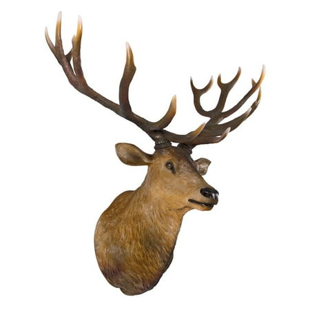 - Big Antler Buck Trophy Deer Head Wall Sculpture