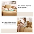 thumbnail image 5 of Camel Modular Cloud Couch Loveseat with 1 Ottoman, Teddy Fabric Boneless Sectional Sofa in a Box, Comfortable Floor Sofa for Living Room, No Assembly Required, Sofas para Sala, 5 of 8