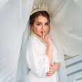 thumbnail image 4 of Tiaras para mujer Coronas para mujer Tiaras y coronas para mujer Reina Corona Princesa Tiara para niñas Diamantes de imitación Fiesta Damas de honor Boda Disfraz de Halloween Regalo de cosplay ShuxiuWang 1327537025344, 4 of 5