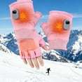thumbnail image 2 of Tuscom 2026 Upgrade Smart Thermostatic Heated Fingerless Gloves, Rechargeable Portable Heating Gloves with Digital Display for Men & Women for Typing, Hiking, Skiing, Cycling, 2 of 5