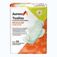 thumbnail image 2 of Toallas femeninas Aurrera flujo regular con alas aroma manzanilla 28 pzas, 2 of 3