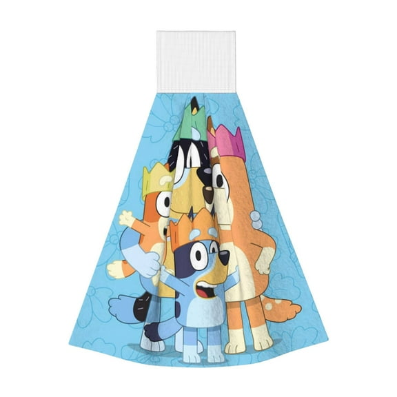 Johaoi Bluey Print Hand Bath Towels,Decorative Bathroom Towels for Gym Shower Hotel and Spa,14'' x 15''