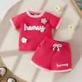 thumbnail image 2 of Gerichy Girls Summer Outfits, Girls Fly Sleeve Cartoon Prints Dress Princess Dresses Clothes Headbands Set Girls Suit Floral Girls Style Vest Halter Top Shorts Two Piece Set, 2 of 9