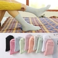 thumbnail image 4 of Calcetines de algodón de color liso, calcetines de algodón para mujer de color caramelo de otoño e invierno, calcetines de mujer de tubo medio, calcetines de suelo, 4 of 6