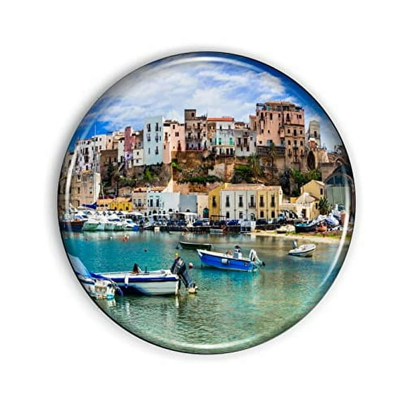 Sicily Italy Magnet Strong And Flexible Sicily Italy Refrigerator Magnet 1.1 Inch Epoxy Dome
