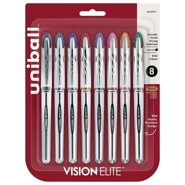 Uni-Ball, SAN90199PP, Vision Elite Rollerball Pens, 8 / Pack