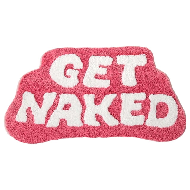 Mat With Contrast Letter Patterns Non Washable Highly Absorbent Area Rug for Bathroom Hallway Bedroom