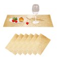 thumbnail image 1 of Mantel Individual Lavable Antideslizante Rectangular Manteles Individuales Para Mesa 6 Piezas Color Dolado, 1 of 5