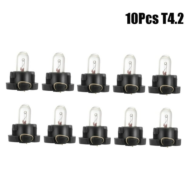 BUYISI 5/10Pcs T3 T4.2 Halogen Bulb Led Instrument Bulb Car Interior Lights Auto Warming Indicator Lamp 12V Car Lights Accessories 10Pcs T4.2