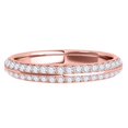 thumbnail image 3 of Mauli Jewels Rings for Women 1/4 Carat Round Diamond Unique Hand-Crafted Wedding Band Prong-Setting 10K Solid Rose Gold, 3 of 7