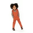 thumbnail image 5 of Wonder Nation Baby and Toddler Girls Long Sleeve Top and Jumpsuit, 2 Piece Outfit Set, 12M-5T, 5 of 9