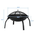 thumbnail image 3 of Winado 22" Patio Folding Iron Wood Burning Fire Pit, 3 of 14