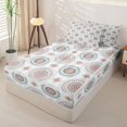 thumbnail image 2 of jejeloiu Coastal Mandala Zipper Full Size Comforter Sets with Fitted Sheet and 2 Pillowcases For Men Women,Calm Print Zipper Bedding Set,Teal Blue Beige,Light Gray Reversible,4 Pieces, 2 of 7