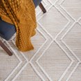 thumbnail image 6 of SAFAVIEH Kilim Meryll Diamond Polyester Area Rug, Natural/Ivory, 6' x 9', 6 of 8