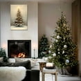 thumbnail image 3 of Vintage Winter Fawn Posters Christmas Pine Tree Canvas Wall Art Rustic Scene Decorations Prints Painting for Christmas Home Bedroom Dorm Wall Decor, 3 of 7