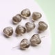 thumbnail image 1 of Nvzi 20 piezas de lindas cuentas de vidrio con forma de corazón de vidrio gris perforadas, material de cuentas dispersas, joyería hecha a mano, pendientes, pulseras, accesorios, 1 of 5