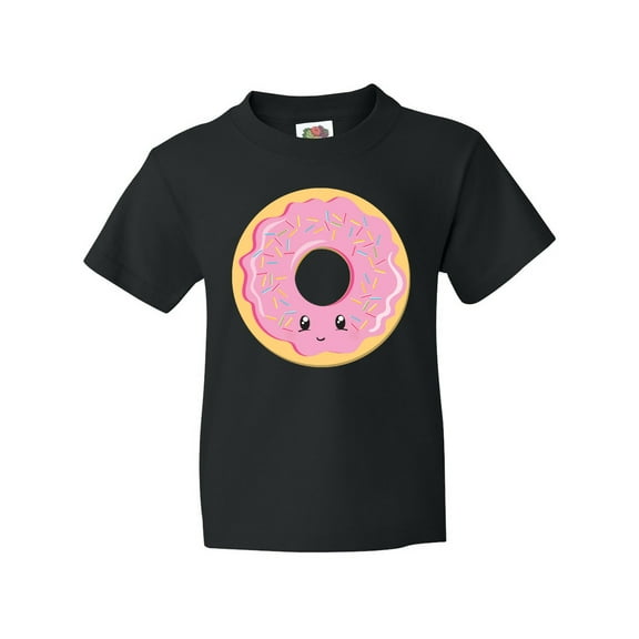 Inktastic Light Pink Donut Youth T-Shirt