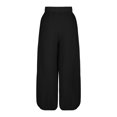 thumbnail image 5 of Owordtank Women's Loose Cotton Linen Harem Pants Fashion Solid Baggy Casual Pants High Waist Yoga Boho Trousers, 5 of 7