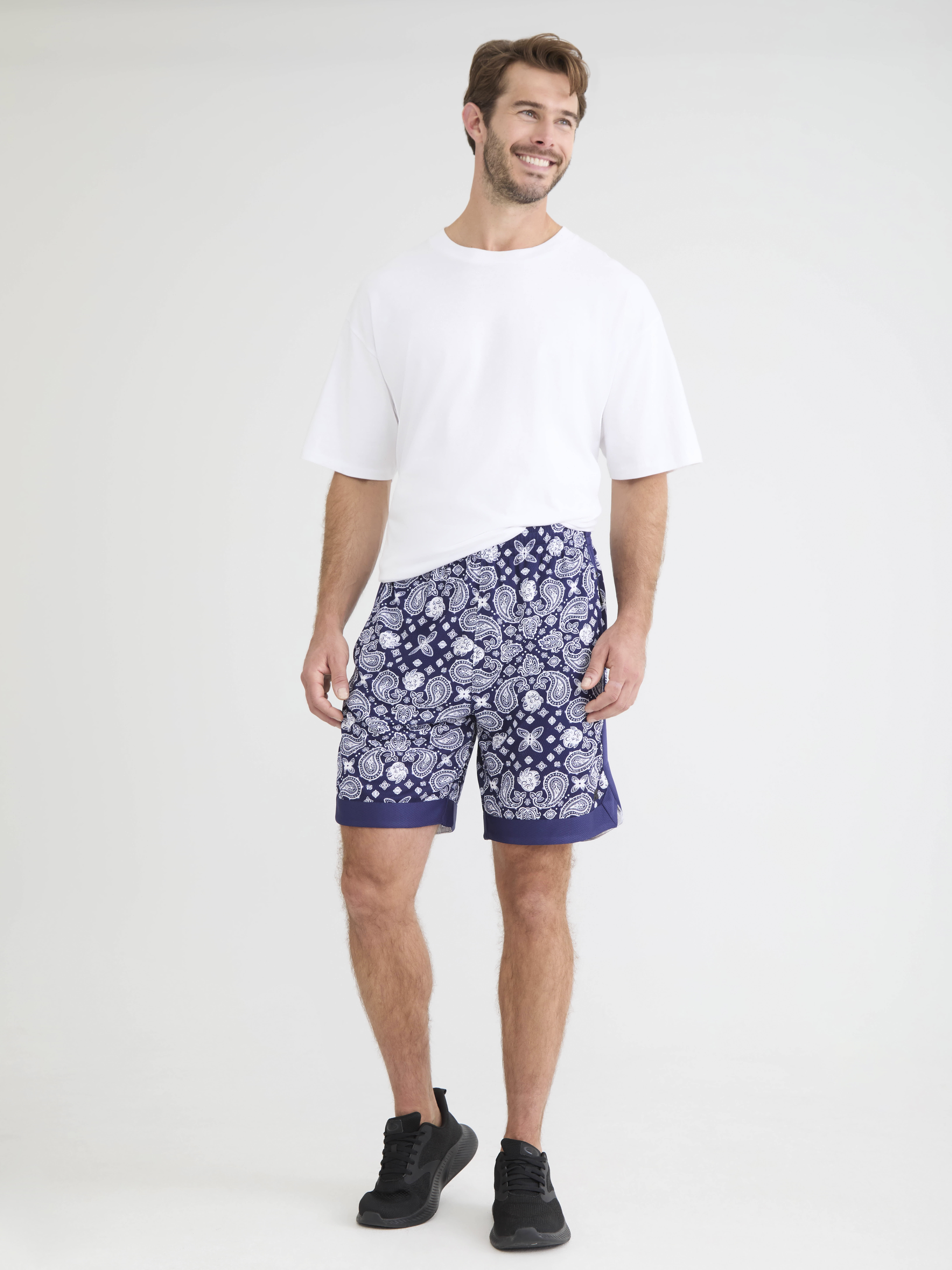 Russell Athletic Men's Printed Basketball Shorts, 8" Inseam, Sizes S-2XL