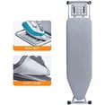 thumbnail image 2 of Ironing Board, Heat Resistant Cover Iron Board with Steam Rest, Non-Slip Foldable Ironing Stand. Heavy Sturdy Metal Frame Legs Iron Stand(13 * 34 * 53 Inches) (Silver Gray), 2 of 6