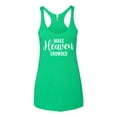 thumbnail image 2 of Wild Bobby Make Heaven Crowded Inspirational/Christian Women Tri-Blend Racerback Tank Top, Envy, Medium, 2 of 5