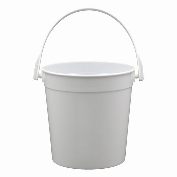 10 Pack White Bucket with Handle Party Buckets for Bar, Beach, Kitchen, Outdoor for smoothies, , punch or ice(White,1 Gallon)