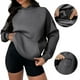 thumbnail image 2 of Blusas para mujer,Sudadera informal de manga larga para mujer, jersey de poliéster con bolsillo multifuncional, ideal para viajar en avión y estar en casa, sopatenor, 2 of 9