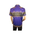 thumbnail image 5 of Men's Sports Polo Shirt Barocco Fashion Printed Short Sleeves Soft BSP612 Indigo, 5 of 8