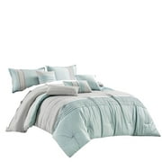 ESCA J22186V K Labana Comforter Set, Gray - King Size - 7 Piece