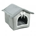 thumbnail image 4 of Cama cueva para mascotas, suave, lavable, antideslizante, para invierno, para gatos, bonita cama para dormir L, 4 of 9
